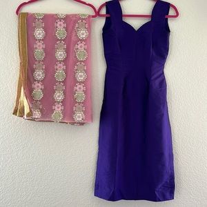Pink and Purple Indian Punjabi Pakistani Suit Palazzo